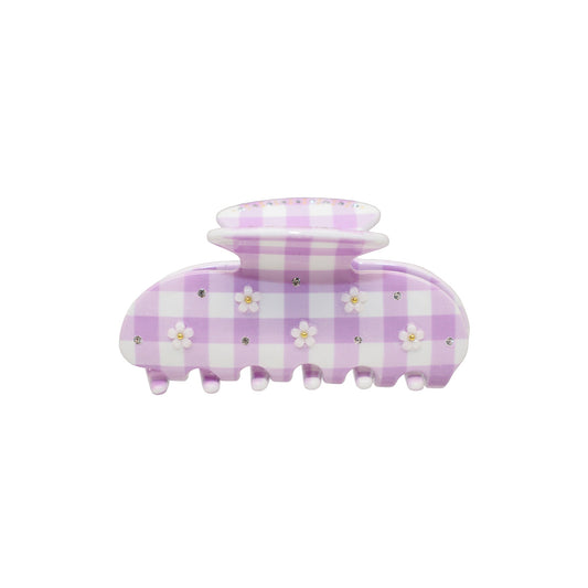 Purple floral clip