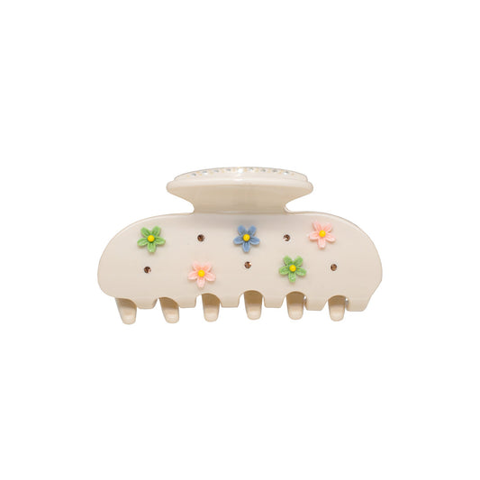 Beige lily flower clip