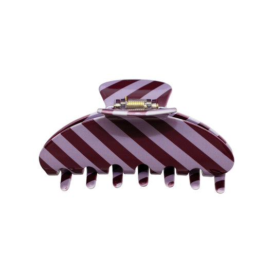 Purple Striped Hair Clip