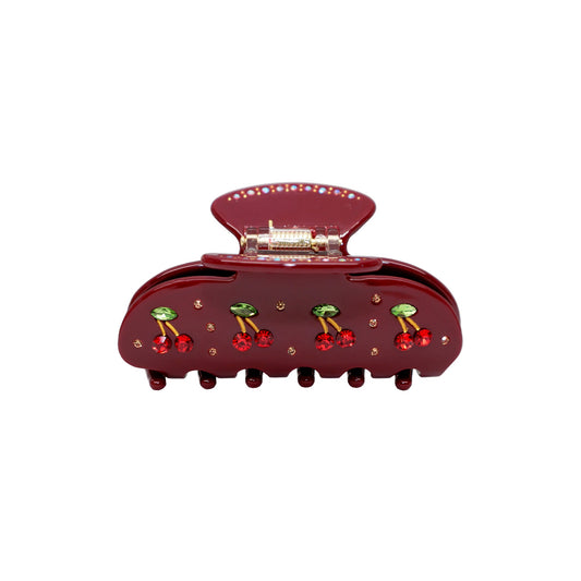 Deep red cherry clip